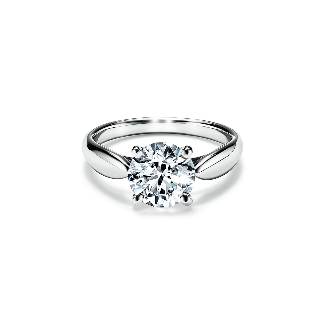Помолвочное кольцо Tiffany Harmony™ из платины с бриллиантом круглой огранки
